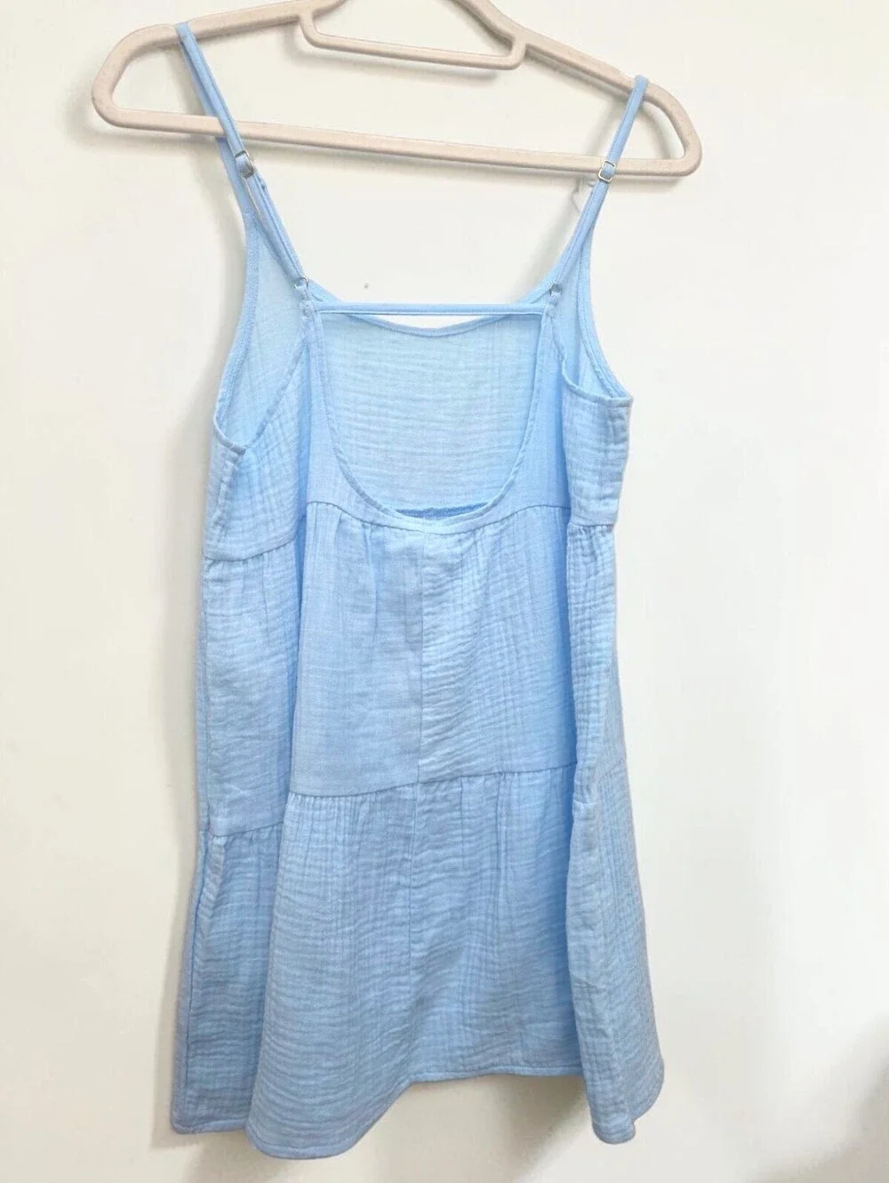 Wild Fable NWT Baby Blue Gauze Tiered Mini Dress XS Cottagecore - Picture 5 of 12